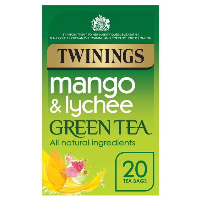 Twinings Mango & Lychee Green Tea, 20 Tea Bags, 20 Per Pack