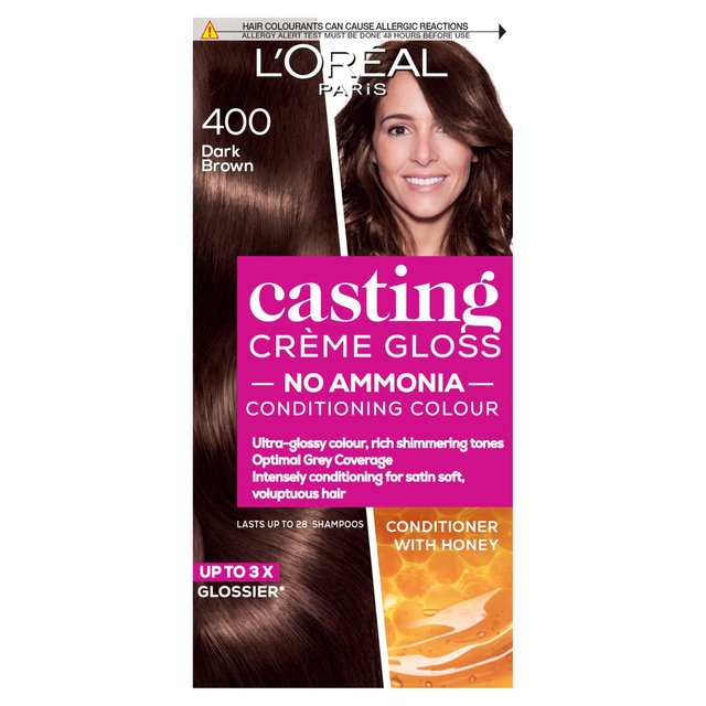 L’Oral Paris Casting Creme Gloss Hair Dye Dark Brown 400