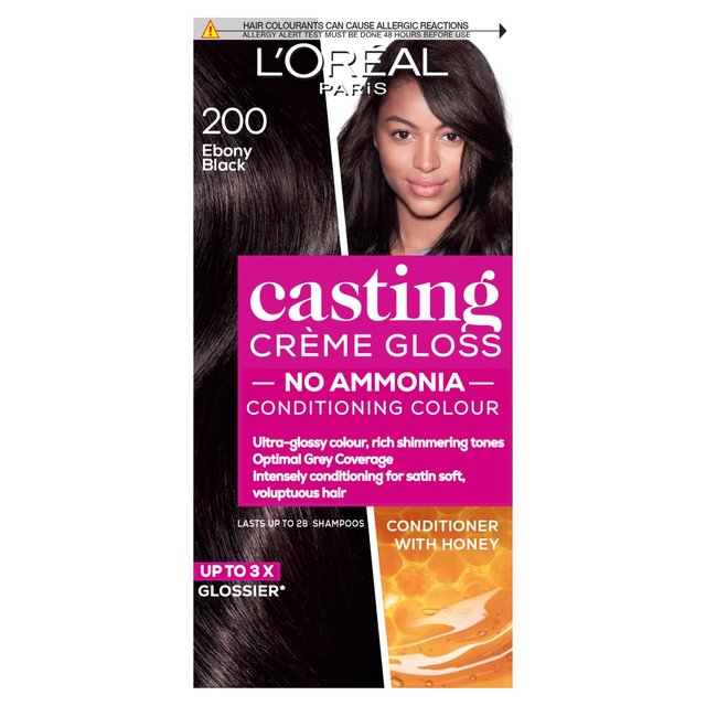 L’Oral Paris Casting Creme Gloss Hair Dye, Ebony Black 200