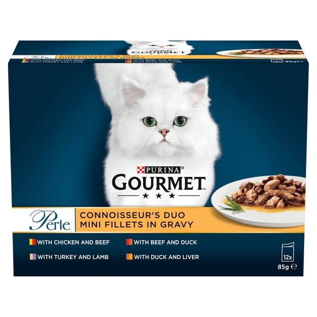 Gourmet Perle Connoisseurs Duo Cat Food Meat, 12 x 85g