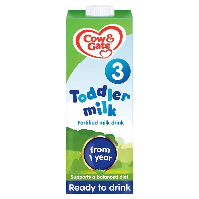 Cow & Gate 3 Toddler Milk Formula Liquid 1-3 Years, 1L