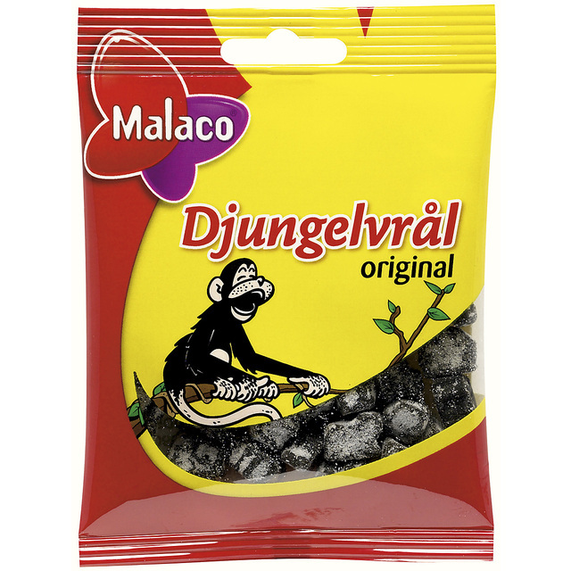 Malaco Djungelvral Supersalty Liquorice, 80g