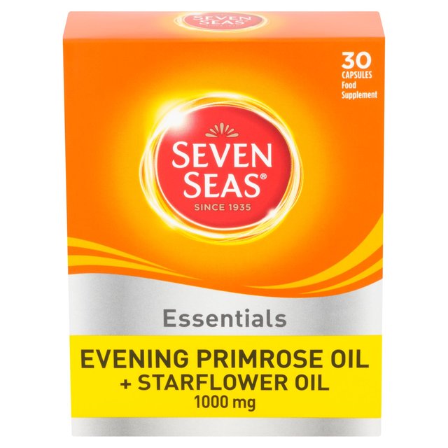 Seven Seas Evening Primrose Oil & Starflower Oil 1000mg Capsules, 30 per Pack