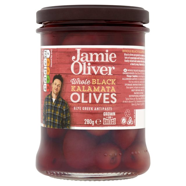 Jamie Oliver Whole Black Olives, 245g