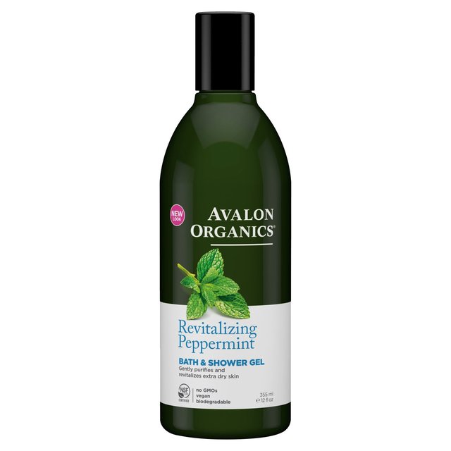 Avalon Organic Peppermint Bath & Shower Gel, Vegan, 355ml