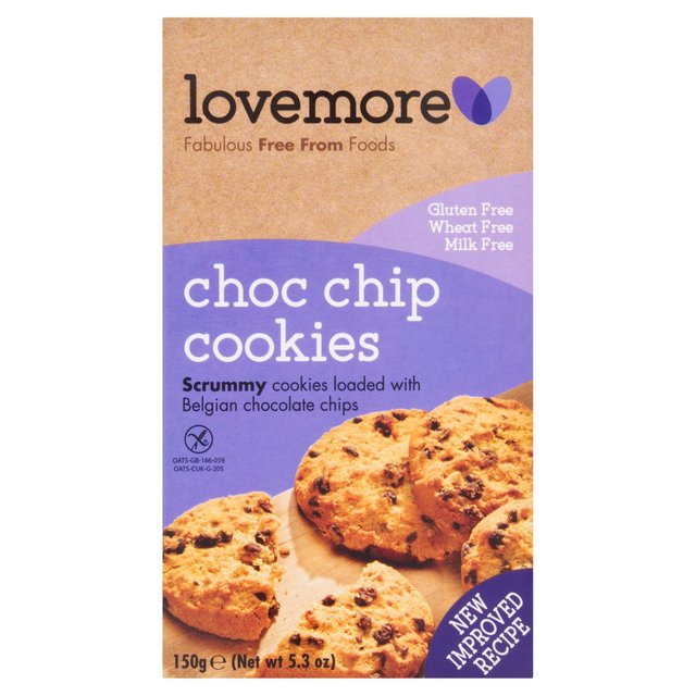 Lovemore Free From Chocolate Chip Cookies, 150g