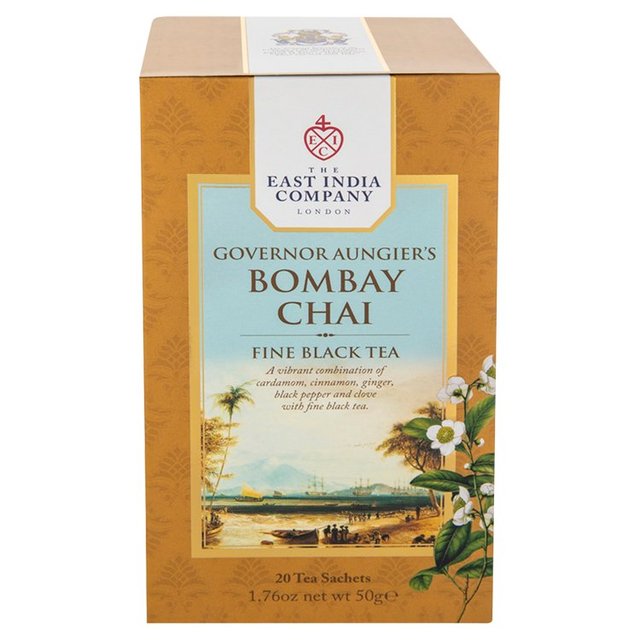 The East India Company Governor Aungier’s Bombay Chai Tea Sachets, 20 Per Pack