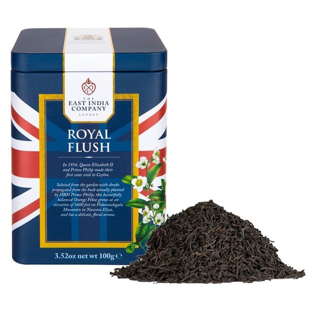 The East India Company Royal Flush Black Loose Leaf Tea Caddy, 100g