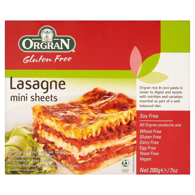 Ocado: Orgran Free From Mini Lasagne Sheets 200g(Product Information)