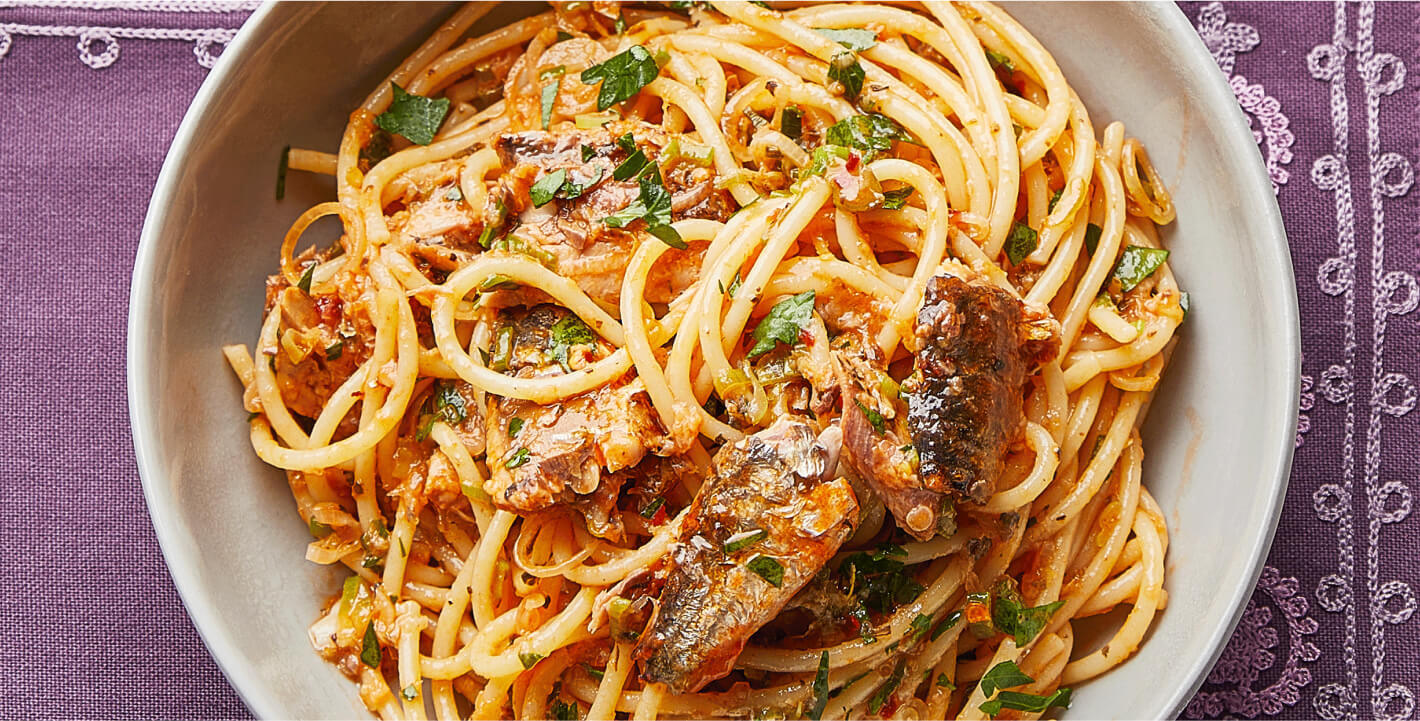 Nigella's Sardine Spaghetti