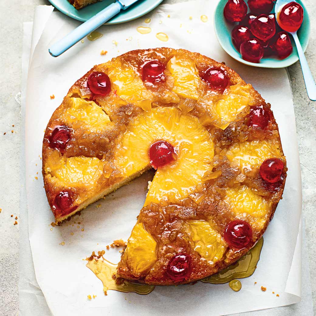 Pineapple and ginger upside-down cake  