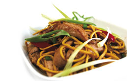 Gressingham Duck Noodle Stir Fry with Ginger and Oyster Sauce