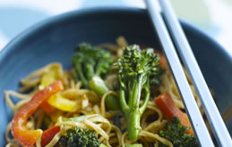 Vegetarian Tenderstem Broccoli and Peanut Noodles 
