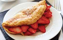 Sweet Soufflé Omelette with Strawberries