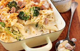 Tuna and Broccoli Pasta Bake Made with Condensed Celery Soup