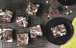 Smores Spider Web Brownies