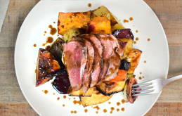 Glazed Duck Breast with Roasted Root Vegetables