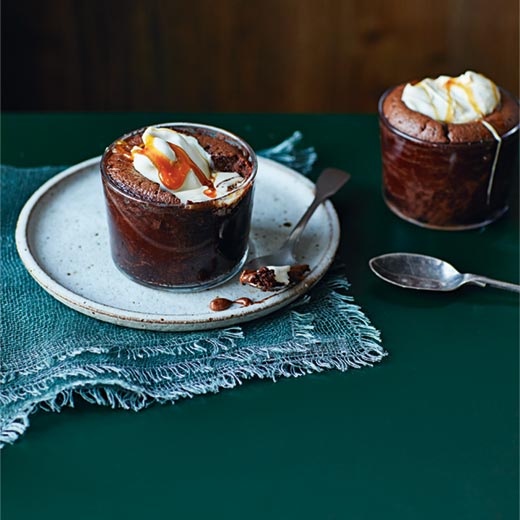 Warm Guinness chocolate puddings 