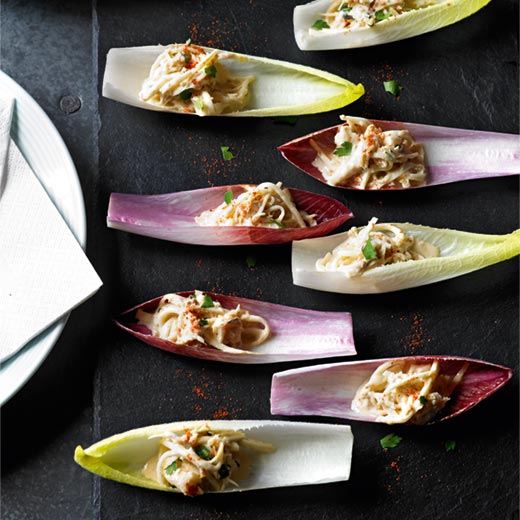 Crab and Celeriac Remoulade on Chicory