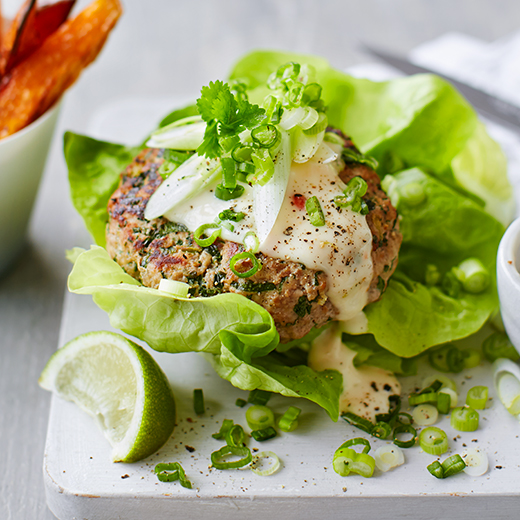 Turkey Burgers with Chilli Lime Mayo