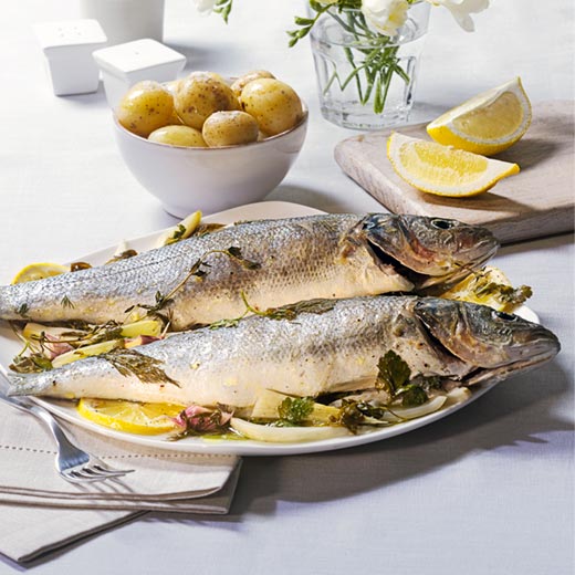 Baked Sea Bass with Fennel and Herbs