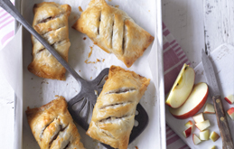 Pink Lady Apple and Sausage Filo Rolls