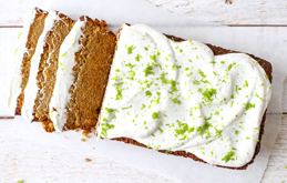 Livia’s Kitchen Carrot Cake Loaf with Lime Frosting