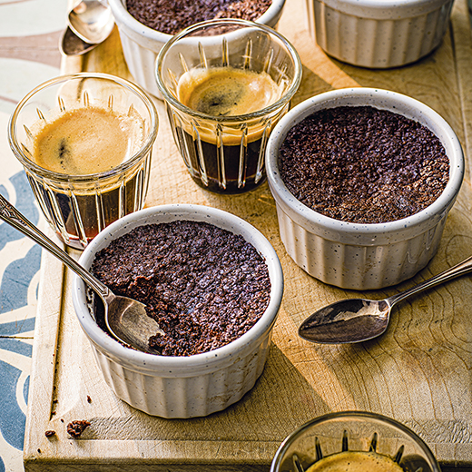 Chocolate and Coffee Brownie Pots