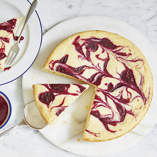 Baked Ricotta and Berry Coulis Cheesecake