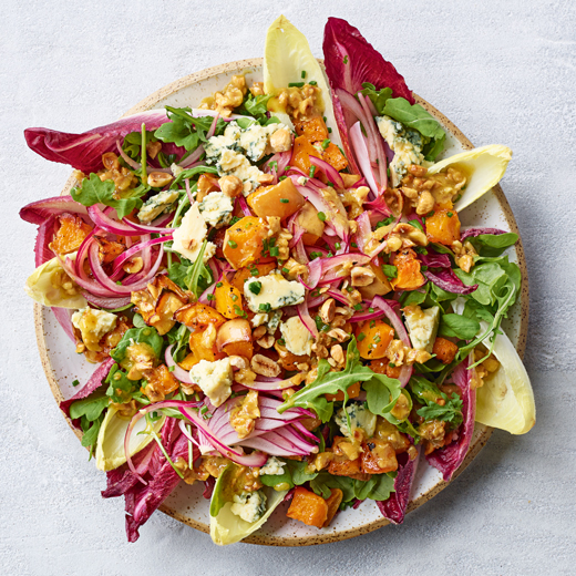 Chicory, Butternut Squash and Blue Cheese Salad
