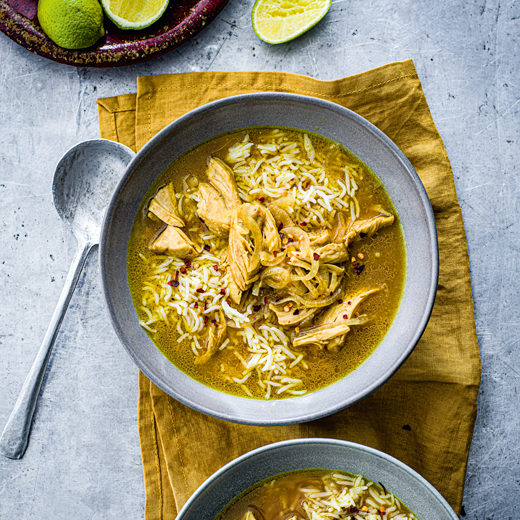 Spicy Roast Turkey, Coconut and Rice Soup
