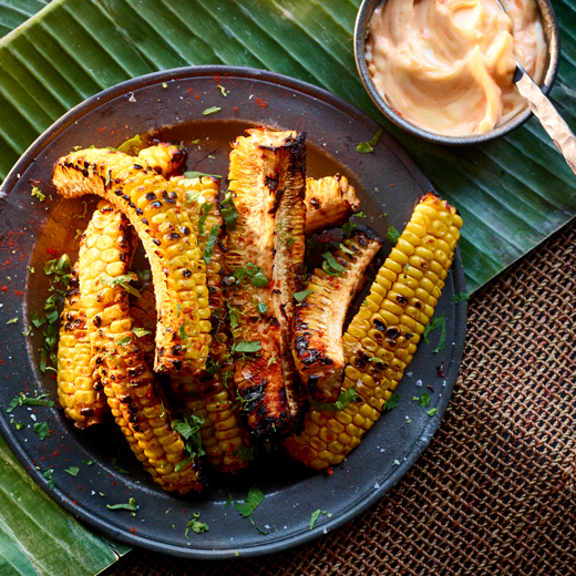 Corn Ribs with Spicy Mayo