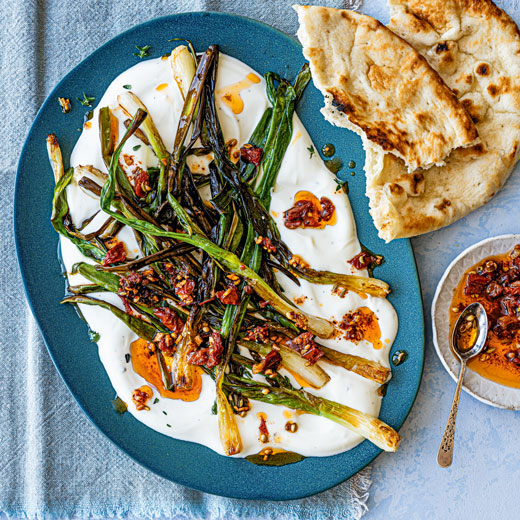 Caramelised Salad Onions with Yoghurt and Chilli Oil 