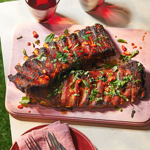 Barbecued Vietnamese-style Smoked Ribs