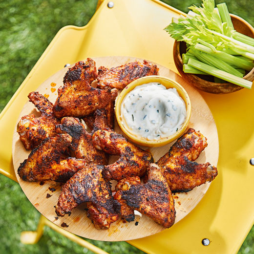 Barbecued Old Bay Chicken Wings 