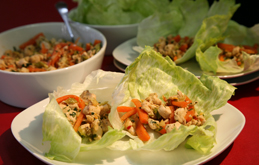 Chinese Chicken Served with Iceberg Lettuce