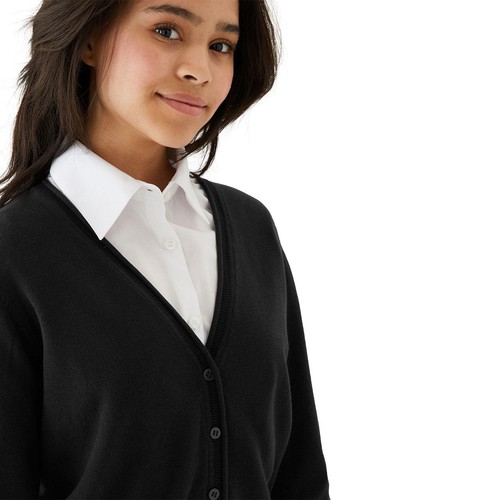 M&S Black 2pk Cotton Cardigan, 7-8Y