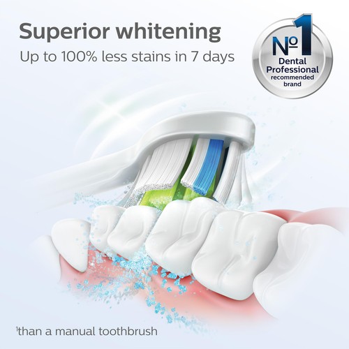 Philips Sonicare W2 Optimal White Toothbrush Heads, Black 4 Pack