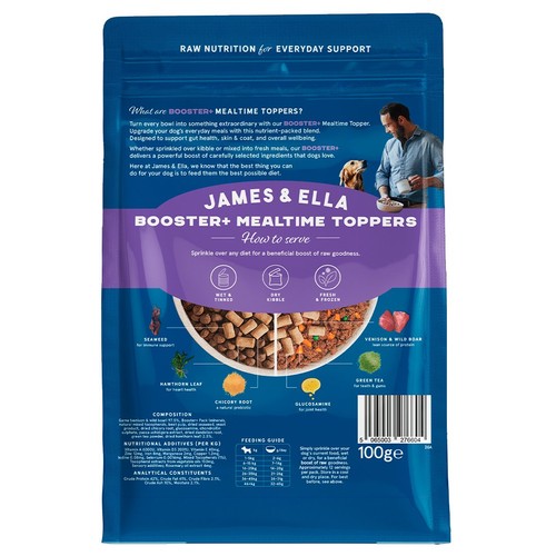 James & Ella Dog Raw Booster Topper - Game