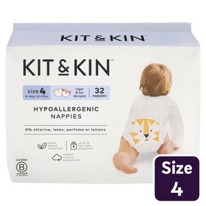 Kit & Kin Hypoallergenic Nappies Size 3 6-10kg 13-22lbs 32 Nappies