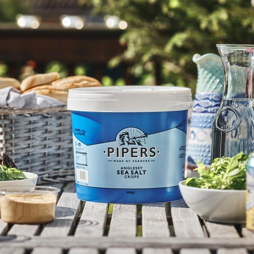 Pipers Anglesey Sea Salt Crisps Sharing Tub