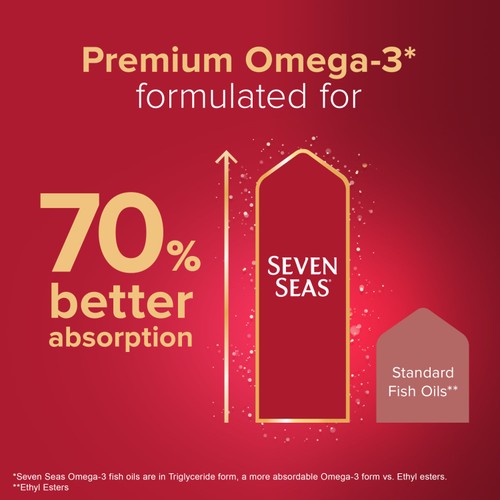 Seven Seas Omega-3 Fish Oil Max Strength with Vitamin D Capsules
