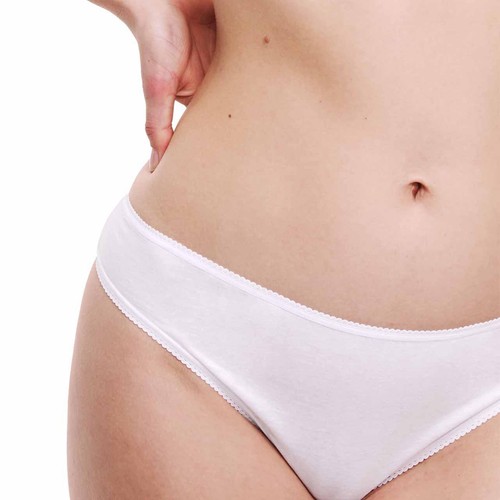 M&S Womens Pure Cotton Bikini Knickers, 18, White