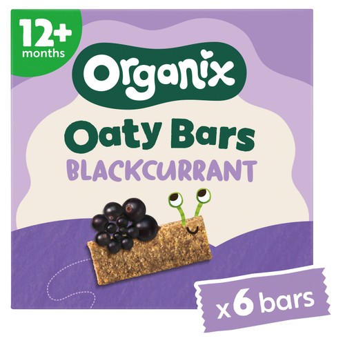 Organix Blackcurrant Oaty Bars Toddler Snack Multipack 12+ Months