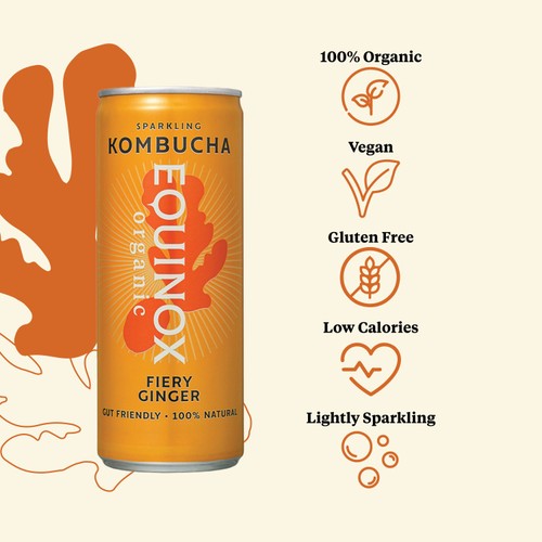 Equinox Organic Fiery ginger Kombucha