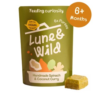 Lune & Wild Handmade Spinach & Coconut Curry Baby Purees 6+ months