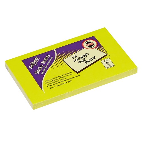 Sticky Note Cube, Neon Assorted Pack