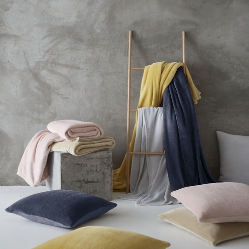 Catherine Lansfield Raschel Throw Navy