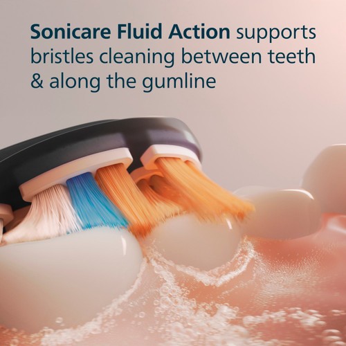 Philips Sonicare Genuine A3 Premium All-in-One Brush Head, Black, 2+1 Pack