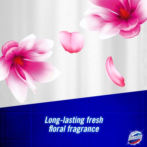 Domestos Power Foam Toilet & Bathroom Cleaner Spray Floral Burst